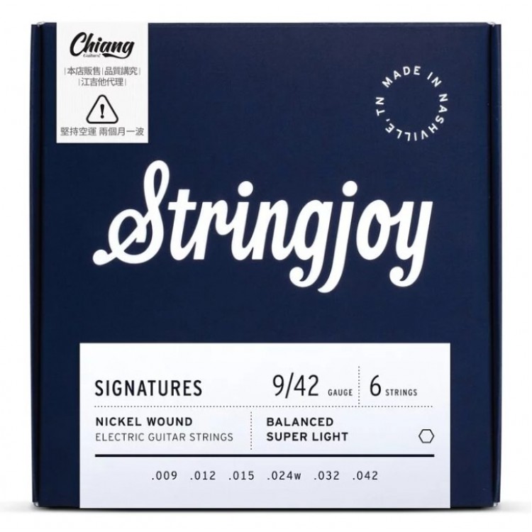 Stringjoy SIGNATURE Nickel Wound 9-42 鎳纏繞 電吉他弦